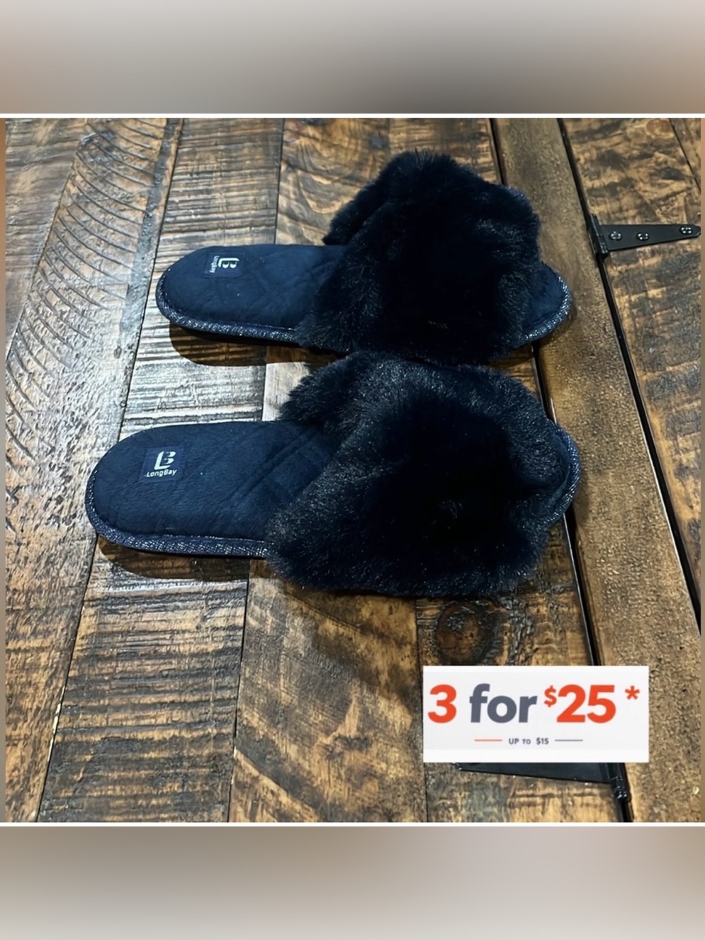 Deep Navy Blue Fuzzy Slide spa Sandals sophisticated luxurious fashion